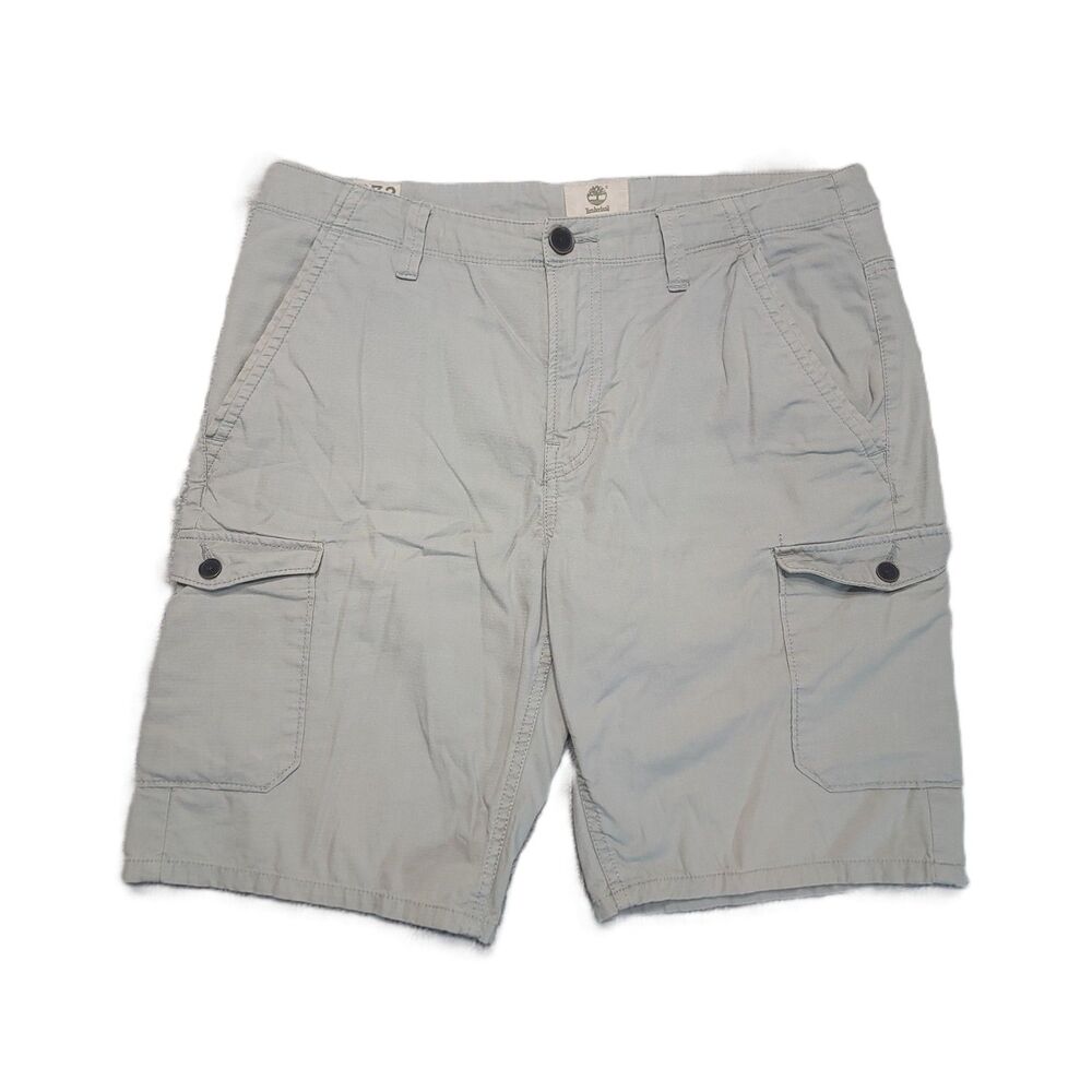 Timberland Grafton Lake Cargo Shorts Mens 32 Utility Gray Cotton